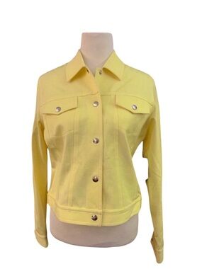 Stretch Jean Jacket in Lemon Twist